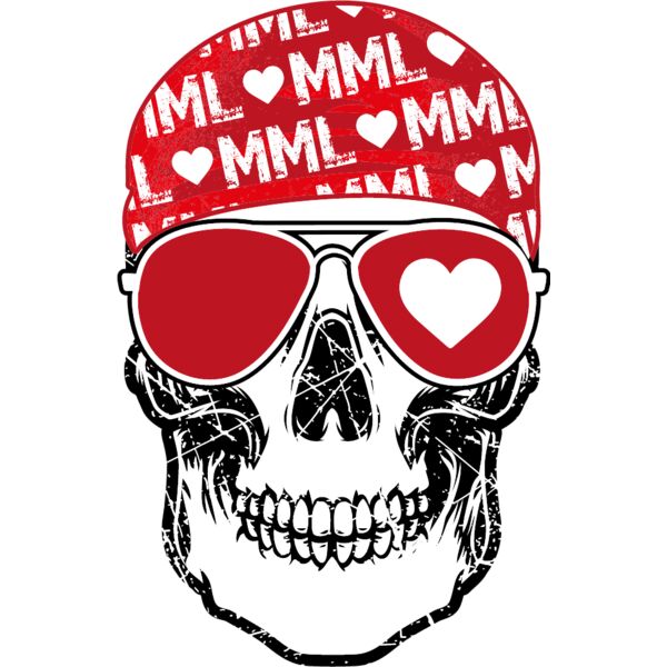 Skull Bandana with Heart Thumbnail