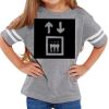 Rabbit Skins Toddler Fine Jersey Football T-Shirt Thumbnail